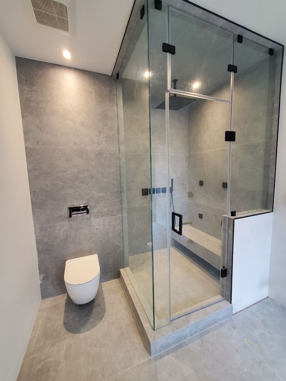 Luxurious master powder room